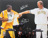 Magic Johnson & Larry Bird Authentic Signed 16x20 Retirement Photo BAS Witness 1