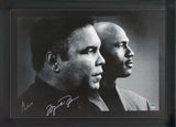 Muhammad Ali & Michael Jordan Authentic Signed & Framed 30x40 Canvas PSA & UDA