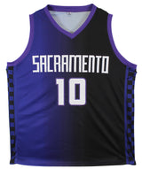 Domantas Sabonis Signed Purple & Black Two Tone Pro Style Jersey BAS Witnessed
