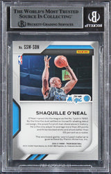 Magic Shaquille O'Neal Signed 2020 Panini Prizm Swatches #14 Card BAS Slabbed 2