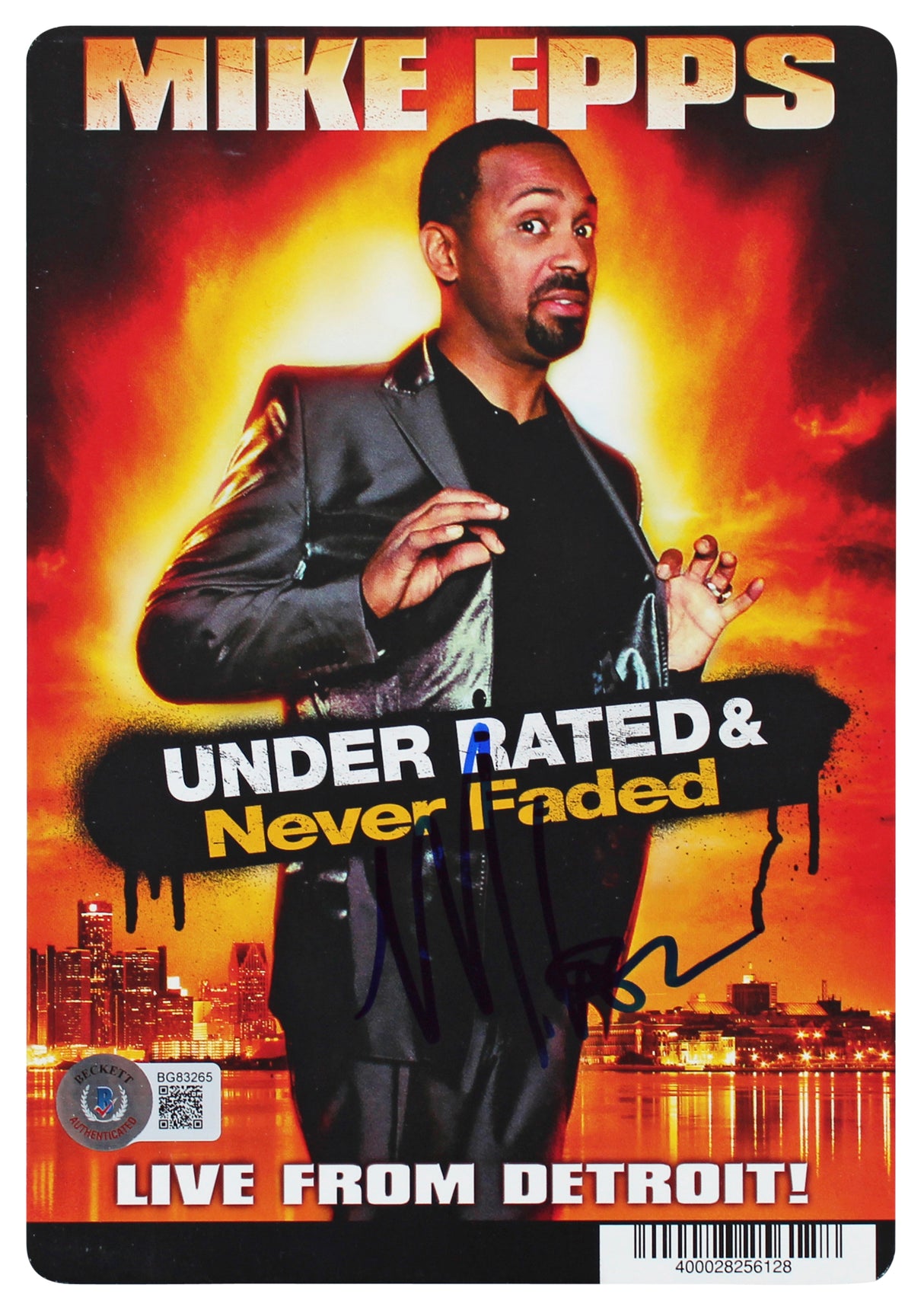 Mike Epps Under Rated & Never Faded Authentic Signed DVD Cover BAS #BG83265