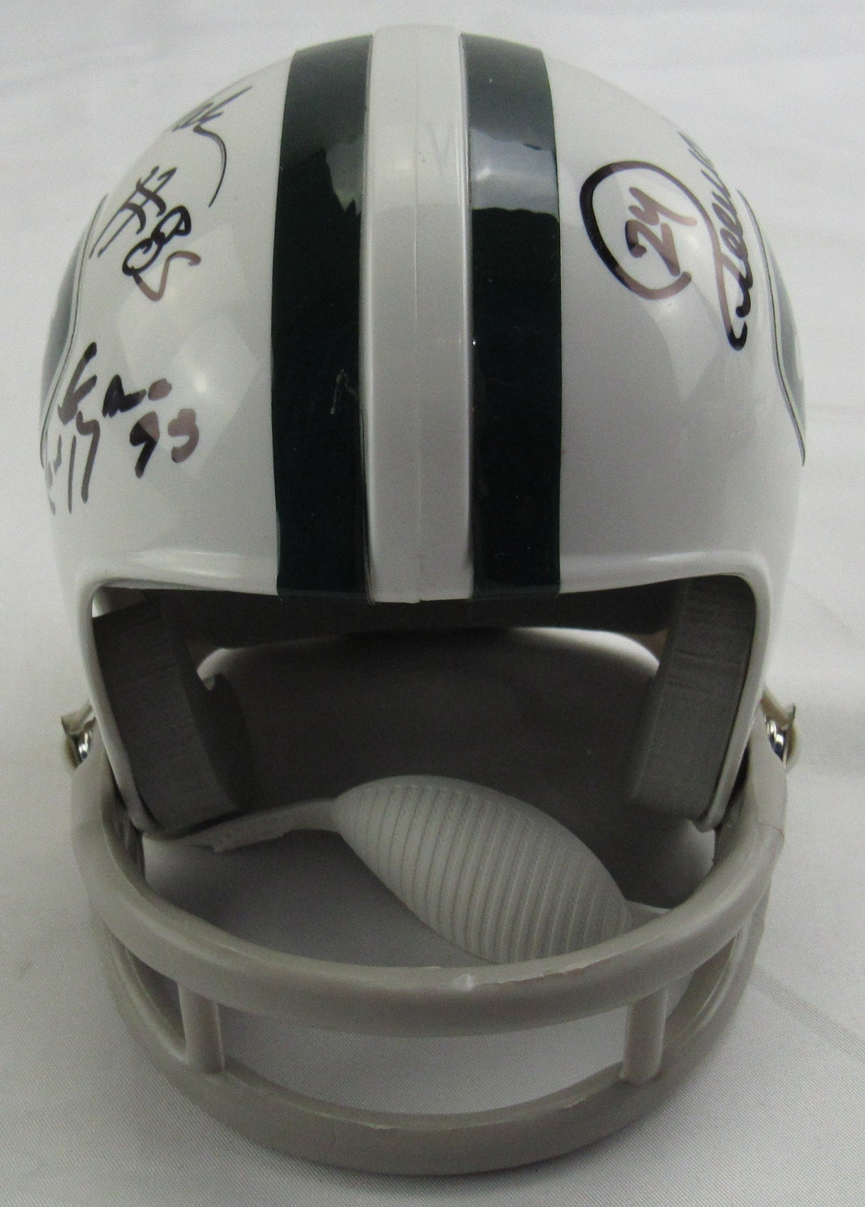 Wesley Walker Freeman McNeil Multi Signed Auto Jets Mini Helmet JSA CM07471