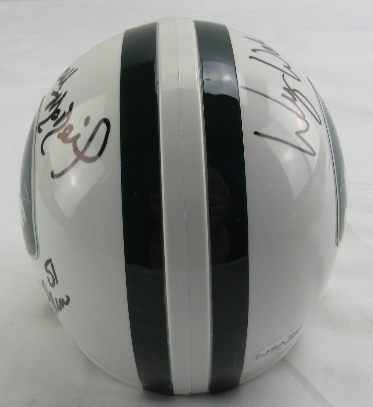 Wesley Walker Freeman McNeil Multi Signed Auto Jets Mini Helmet JSA CM07471