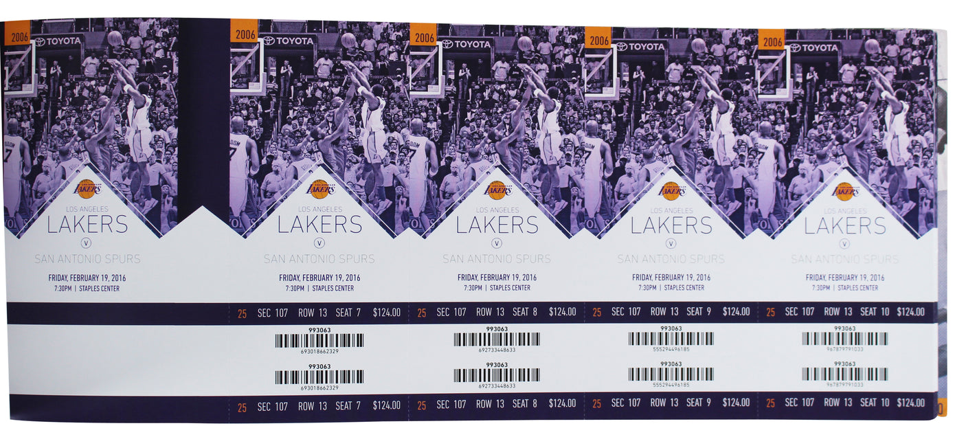 Lakers Kobe Bryant Signed 2015-16 Final Season Season Ticket Holder Book BAS