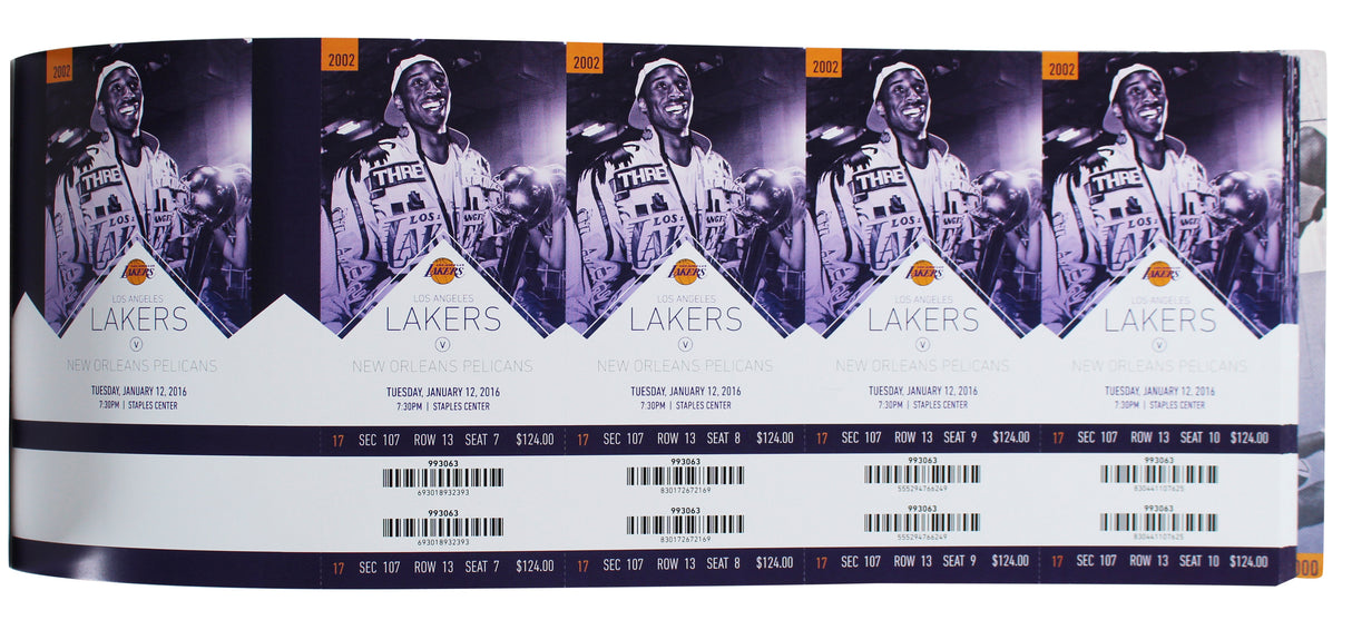 Lakers Kobe Bryant Signed 2015-16 Final Season Season Ticket Holder Book BAS
