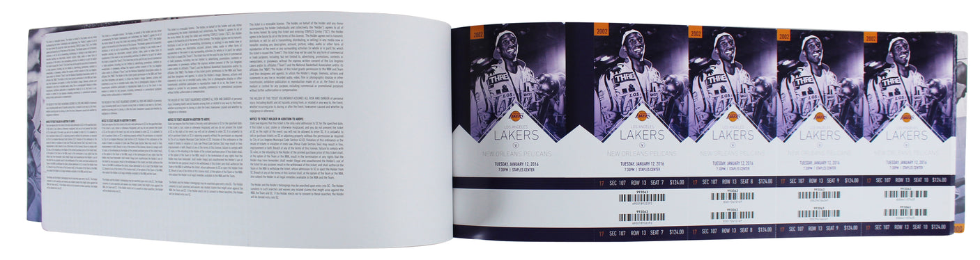 Lakers Kobe Bryant Signed 2015-16 Final Season Season Ticket Holder Book BAS