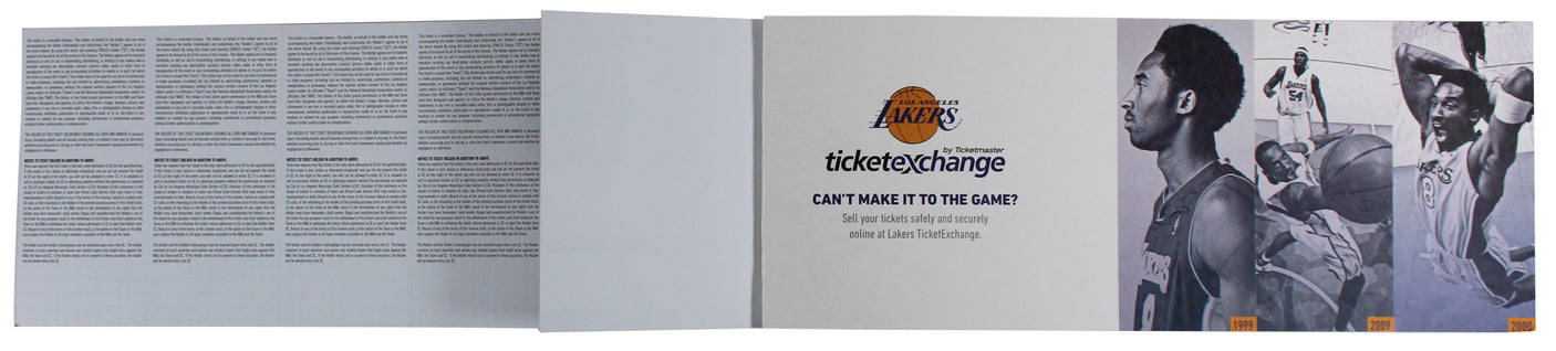 Lakers Kobe Bryant Signed 2015-16 Final Season Season Ticket Holder Book BAS