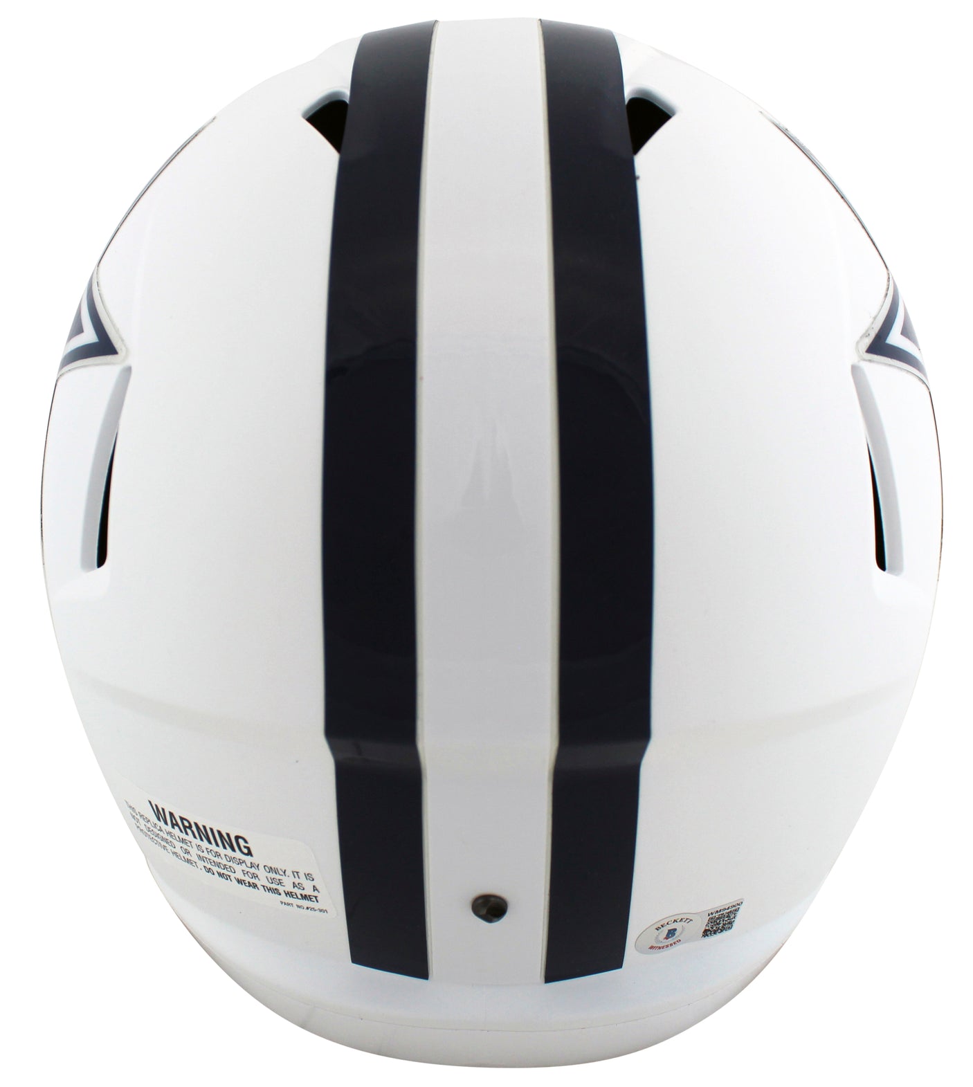 Cowboys Tony Dorsett Signed Flat White Full Size Speed Rep Helmet BAS Witnessed