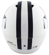 Cowboys Tony Dorsett Signed Flat White Full Size Speed Rep Helmet BAS Witnessed