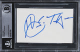 Hunter S. Thompson Fear & Loathing In Las Vegas Signed 3x5 Index Card BAS Slab 1