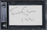 Francis Ford Coppola The Godfather "1991" Signed 3x5 Index Card BAS Slabbed