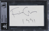 Francis Ford Coppola The Godfather "1991" Signed 3x5 Index Card BAS Slabbed