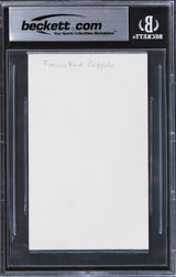 Francis Ford Coppola The Godfather "1991" Signed 3x5 Index Card BAS Slabbed
