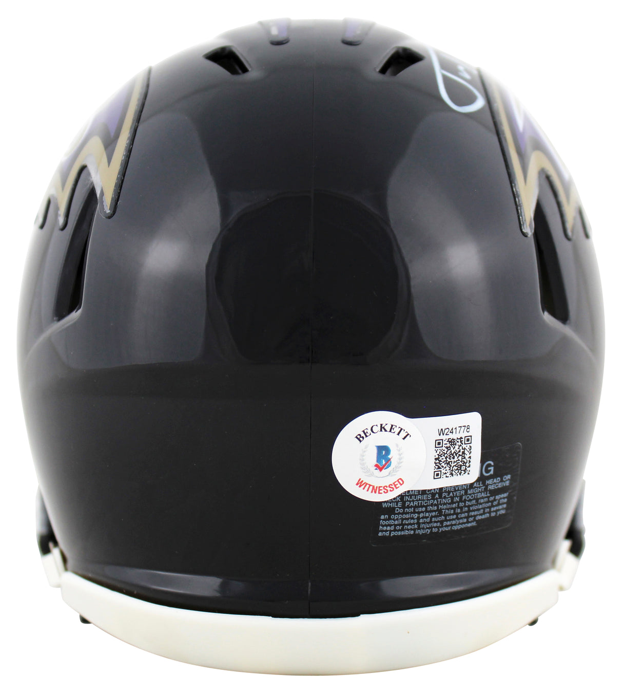 Ravens Justin Tucker Authentic Signed Speed Mini Helmet BAS Witnessed