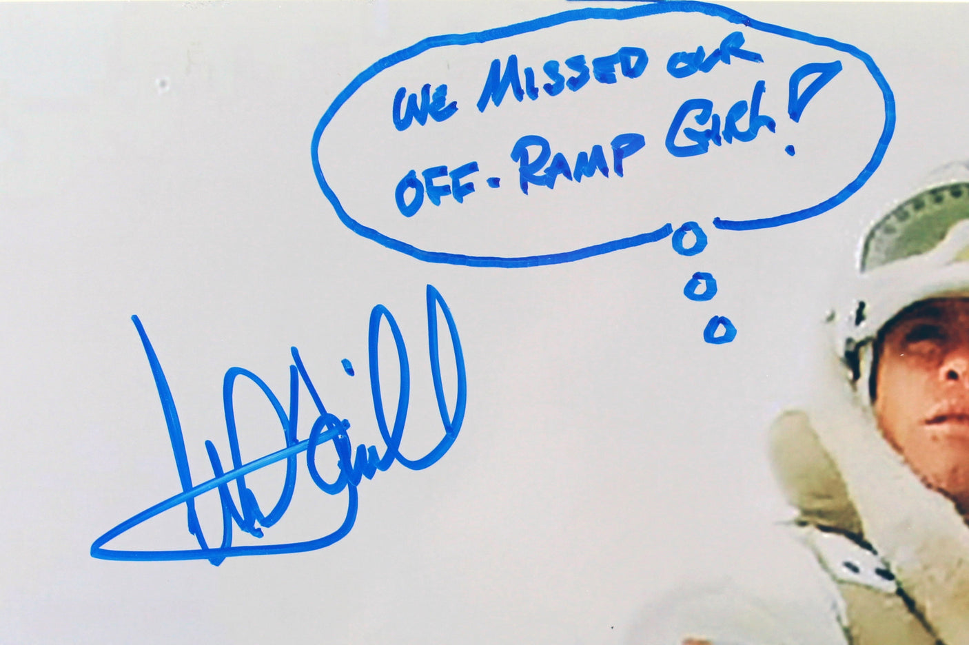 Mark Hamill Star Wars "We Missed Our Off Ramp Grr!" Signed 16x20 Photo BAS