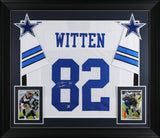 Jason Witten Authentic Signed White Pro Style Framed Jersey BAS Witnessed