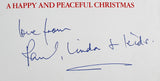 Paul McCartney Beatles Love From Linda + Kids Authentic Signed Card BAS #AA03802