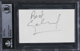 Gabriel Byrne The Usual Suspects Authentic Signed 3x5 Index Card BAS Slabbed 3
