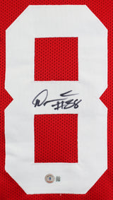Deommodore Lenoir Authentic Signed Red Pro Style Jersey Autographed BAS Witness