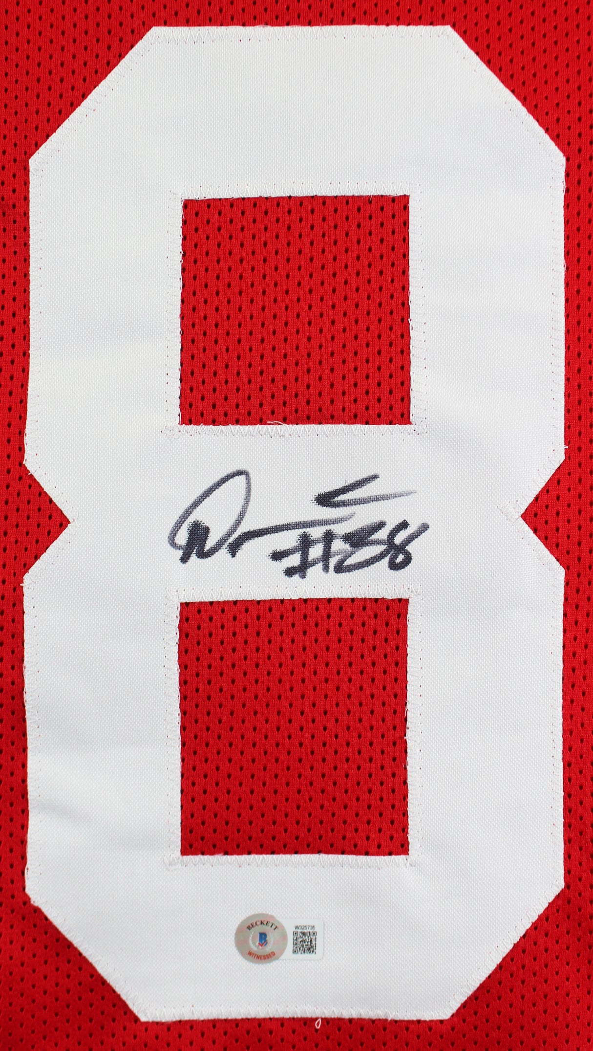 Deommodore Lenoir Authentic Signed Red Pro Style Jersey Autographed BAS Witness
