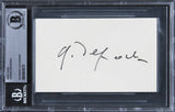 Gerard Depardieu Cyrano de Bergerac Authentic Signed 3x5 Index Card BAS Slabbed