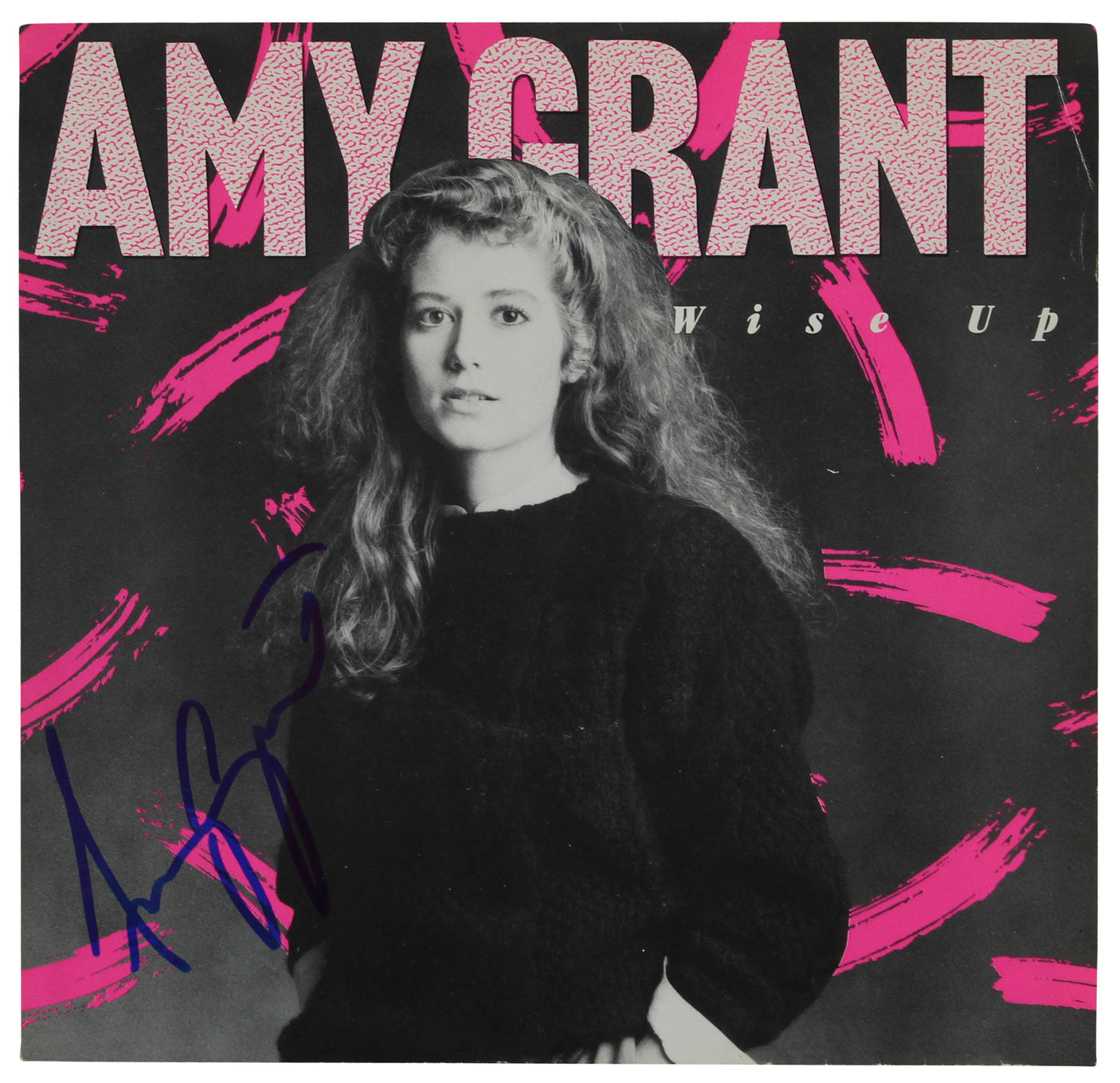Amy Grant Authentic Signed Wise Up 45 RPM Album Cover Autographed BAS #BG79126