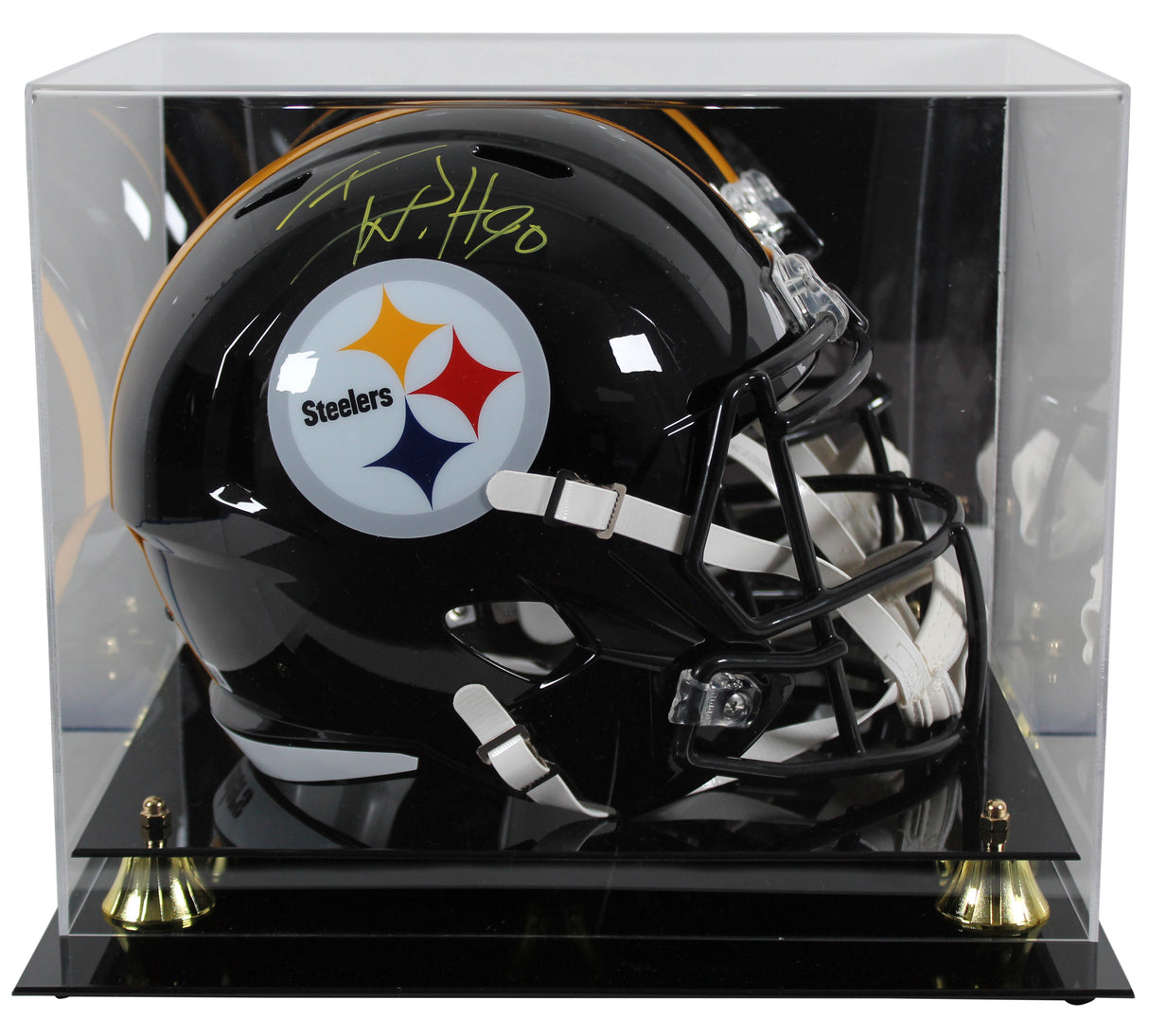 Steelers T.J. Watt Authentic Signed Full Size Speed Rep Helmet W/ Case JSA Wit