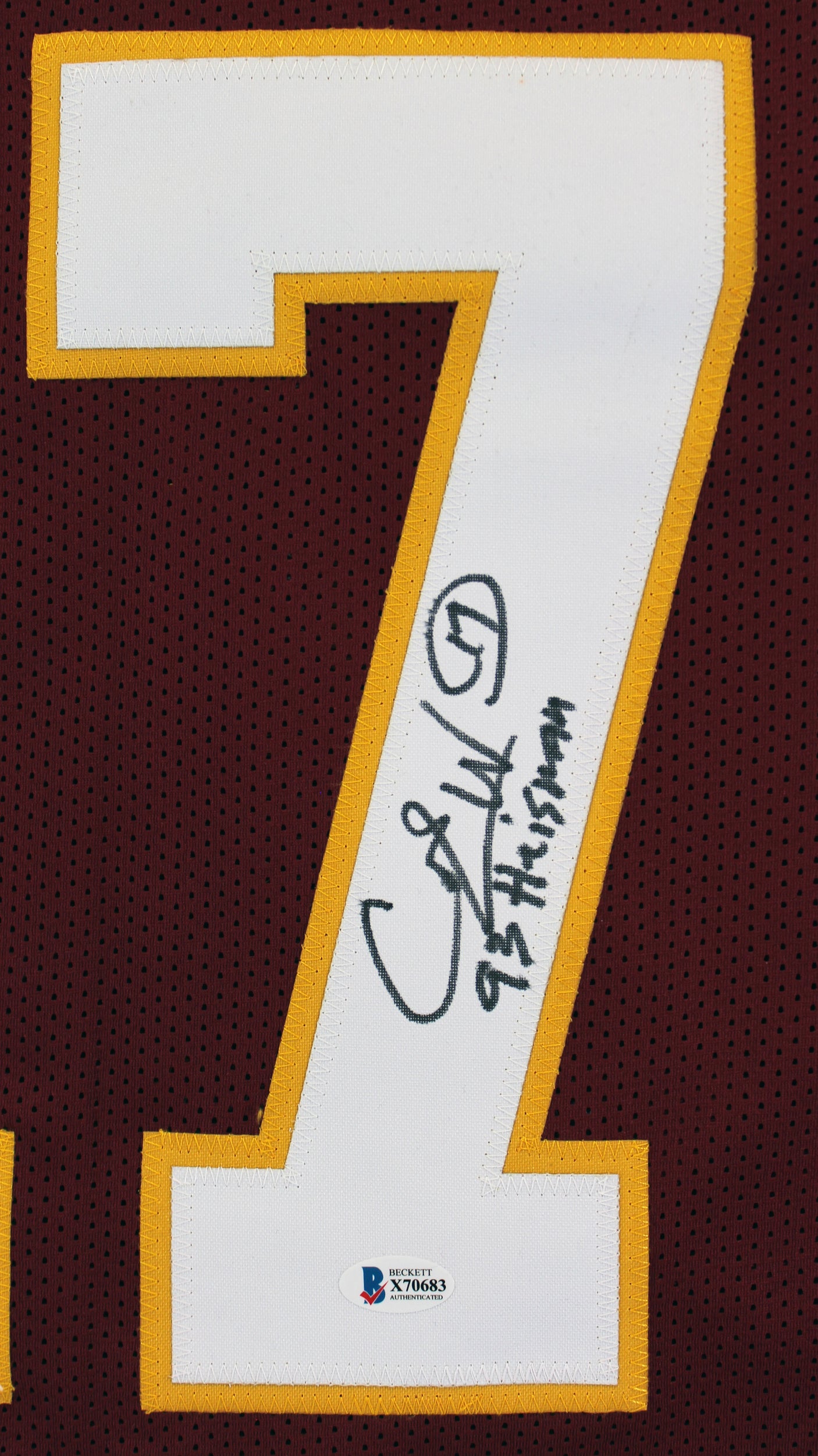 Florida State Charlie Ward 93 Heisman Signed Maroon Pro Style Framed Jersey BAS
