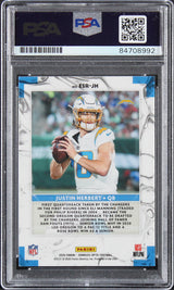 Chargers Justin Herbert Signed 2020 Donruss Optic #ESR-JH RC Card PSA Slabbed