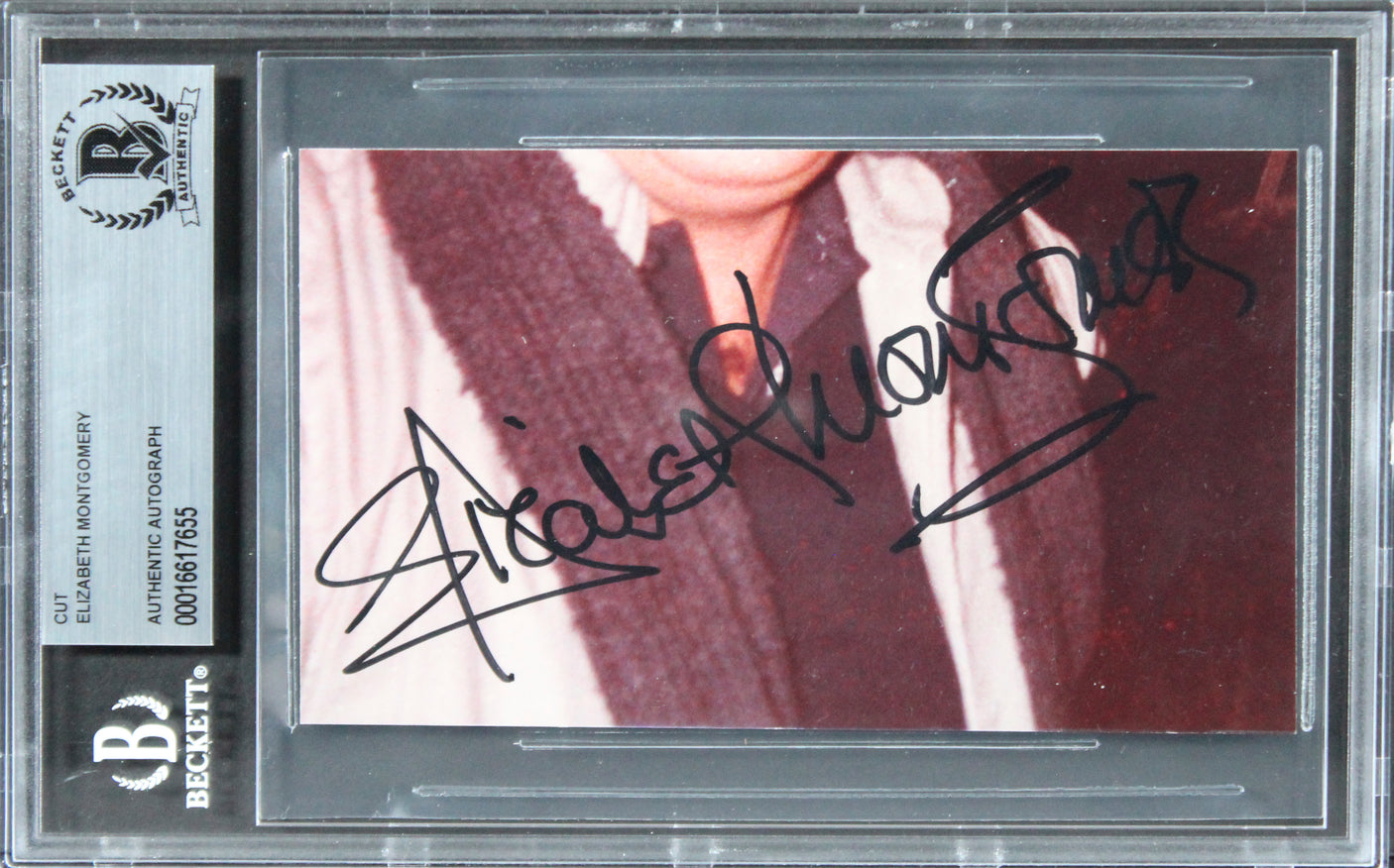 Elizabeth Montgomery Bewitched Authentic Signed Photo Autographed BAS Slabbed