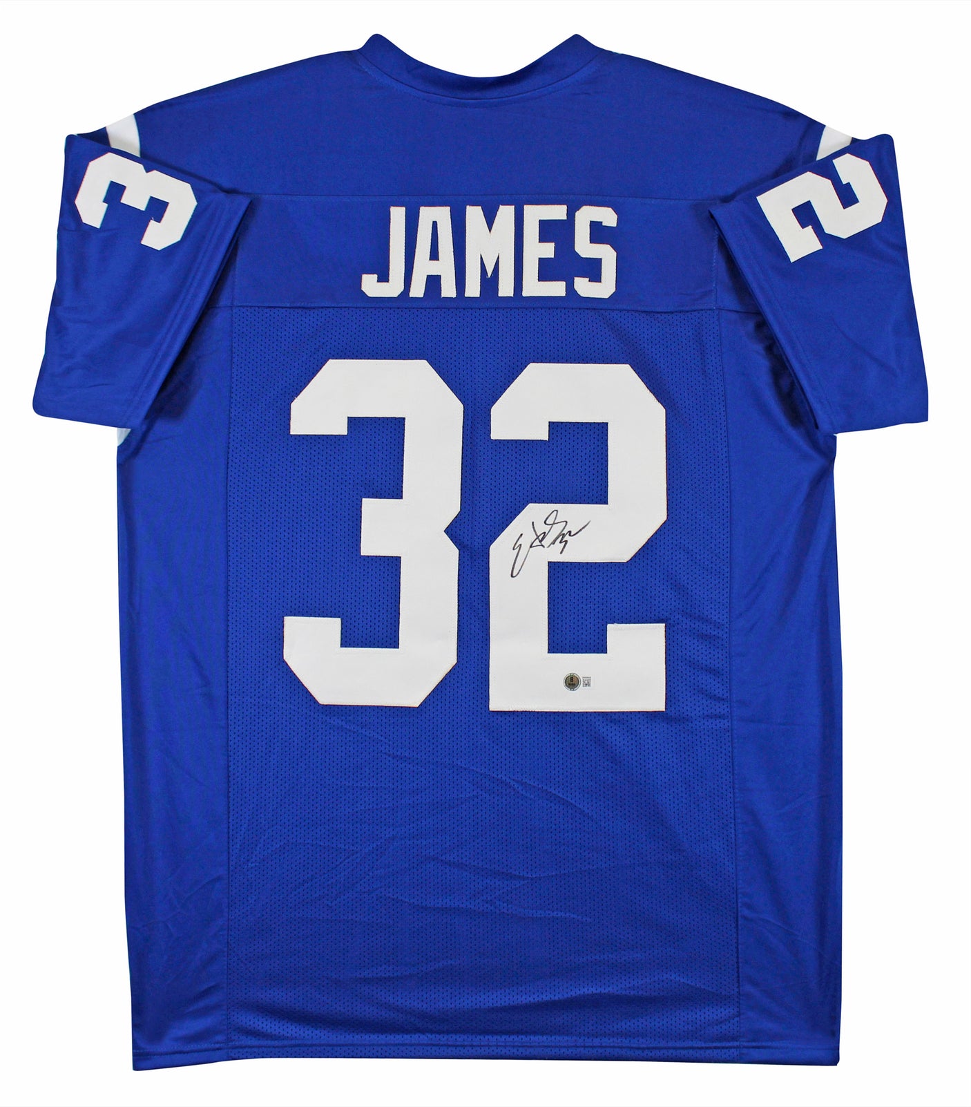 Edgerrin James Authentic Signed Blue Pro Style Jersey Autographed BAS