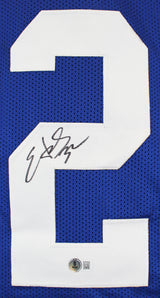 Edgerrin James Authentic Signed Blue Pro Style Jersey Autographed BAS