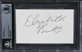 Elizabeth Berkley Saved By The Bell Signed 3x5 Index Card BAS Slabbed 4
