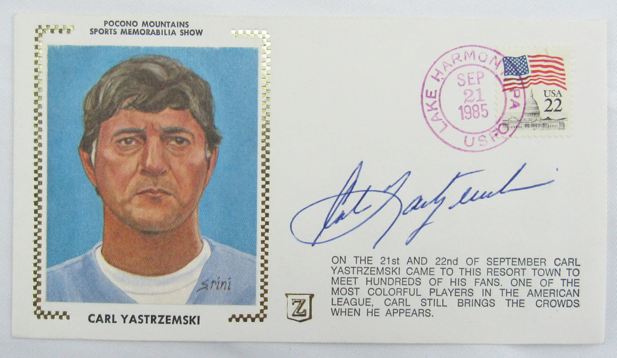 Carl Yastrzemski Signed Auto Envelope Zaso Cachet
