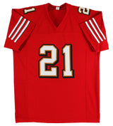 Frank Gore Authentic Signed Red Pro Style Jersey w/ Drop Shadow BAS Witnessed