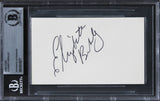 Elizabeth Berkley Saved By The Bell Signed 3x5 Index Card BAS Slabbed 2