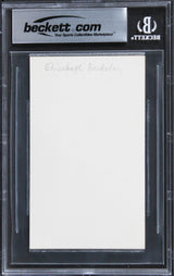 Elizabeth Berkley Saved By The Bell Signed 3x5 Index Card BAS Slabbed 2