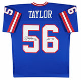 Giants Lawrence Taylor "HOF 99" Signed Blue Mitchell & Ness Jersey BAS Witness