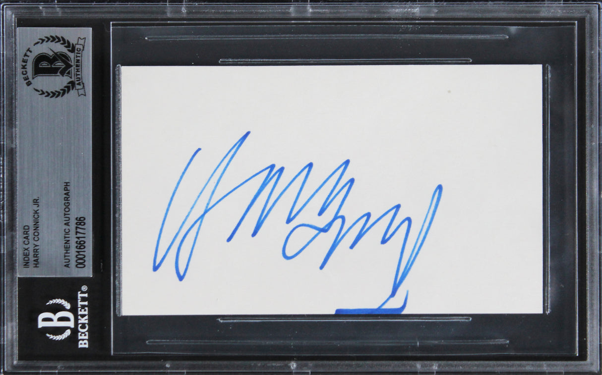 Harry Connick Jr. Hope Floats Authentic Signed 3x5 Index Card BAS Slabbed