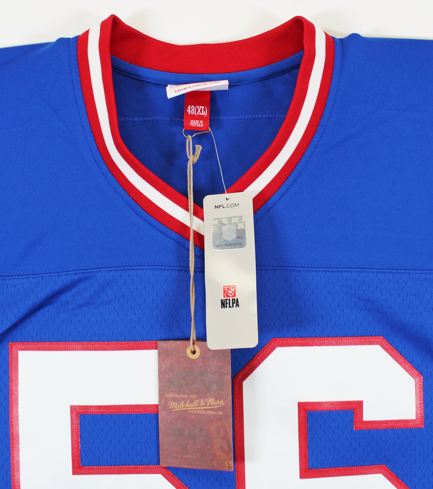 Giants Lawrence Taylor "HOF 99" Signed Blue Mitchell & Ness Jersey BAS Witness