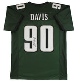 Jordan Davis Authentic Signed Green Pro Style Jersey Autographed JSA Witness