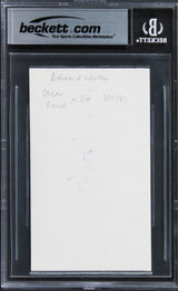 Edward Norton Fight Club Authentic Signed 3x5 Index Card Autographed BAS Slabbed