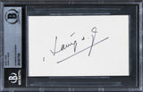 Haing S. Ngor The Killing Fields Authentic Signed 3x5 Index Card BAS Slabbed