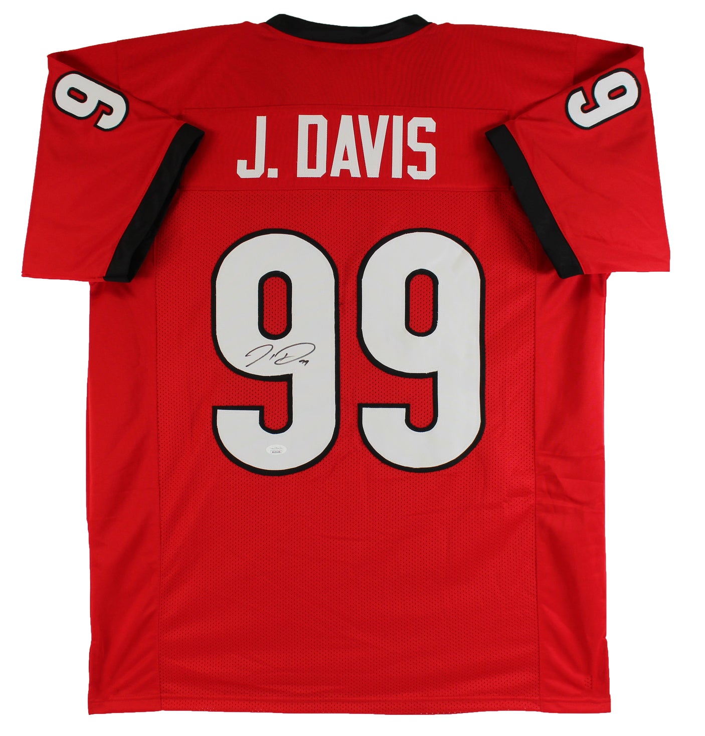 Georgia Jordan Davis Authentic Signed Red Pro Style Jersey JSA Witness