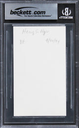 Haing S. Ngor The Killing Fields Authentic Signed 3x5 Index Card BAS Slabbed