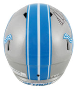Lions Calvin Johnson Signed 2024 Full Size Speed Rep Helmet W/ Case BAS Witness