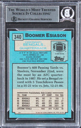 Bengals Boomer Esiason Authentic Signed 1988 Topps #340 Card BAS Slabbed