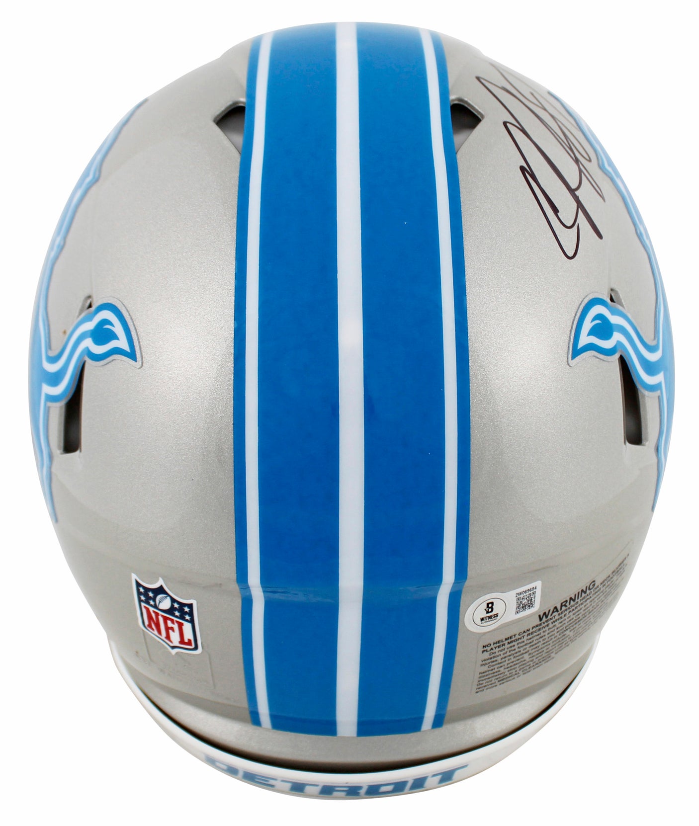 Lions Calvin Johnson Signed 2024 Full Size Speed Proline Helmet W/ Case BAS Wit
