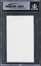 George Clooney Ocean's 11 Authentic Signed 3x5 Index Card BAS Slabbed
