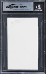 George Clooney Ocean's 11 Authentic Signed 3x5 Index Card BAS Slabbed